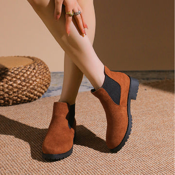 SH370 - Suede round toe Martin boots